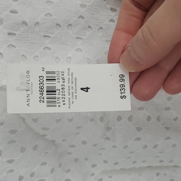 Ann Taylor Factory White Dress, Sz 4 - Picture 5 of 5